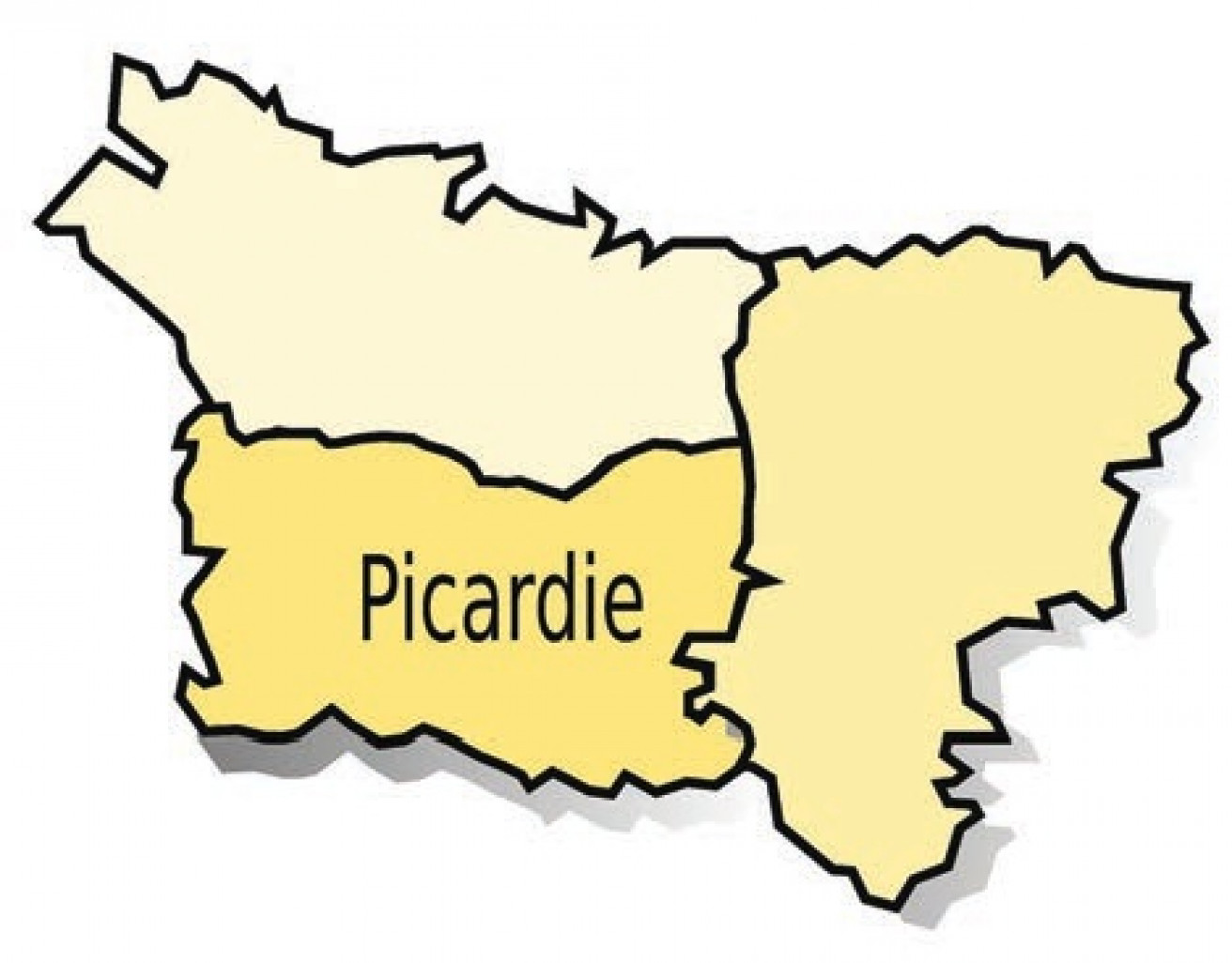 La nouvelle carte des régions fait fusionner la Picardie et le Nord-Pas-de- Calais. 