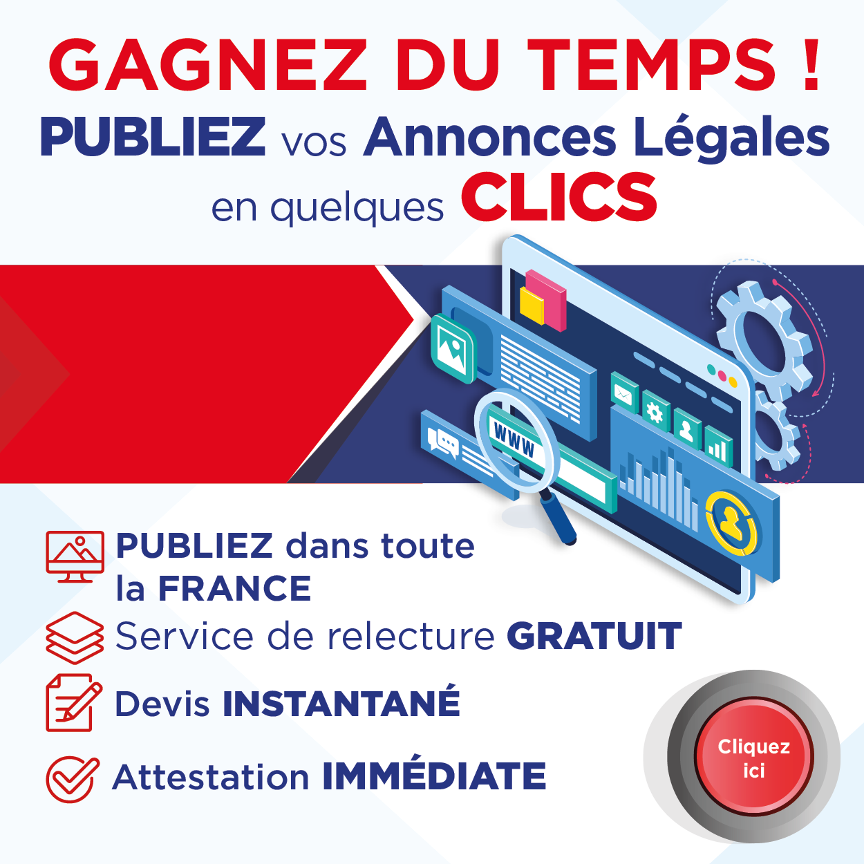 Saisissez votre annonce légale en ligne !