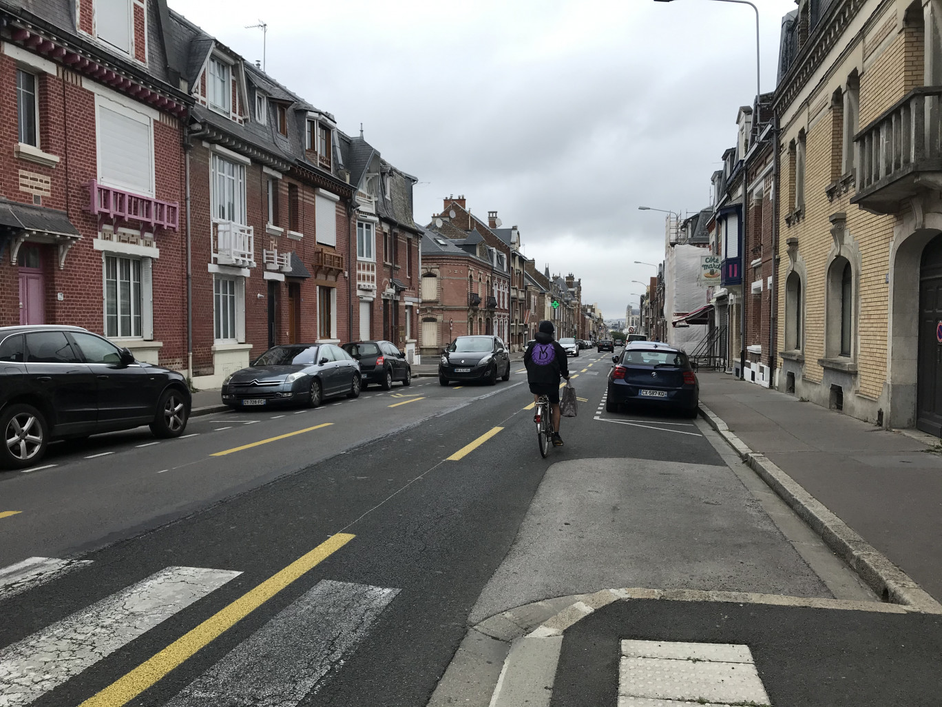 Ici une piste cyclable à Amiens. (c) Olivier Razemon pour DSI