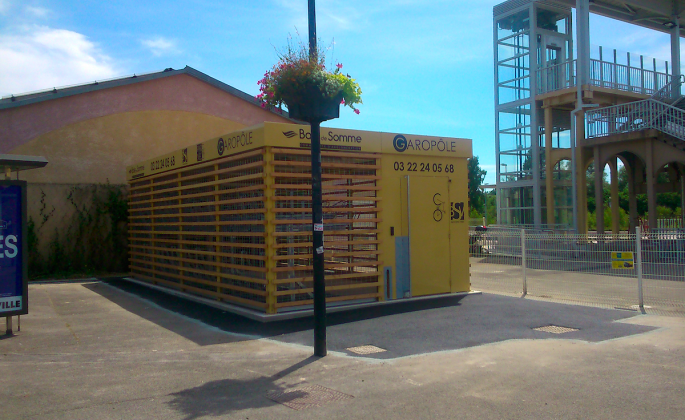 Le parc à vélos sécurisé et automatisé d’Abbeville. 