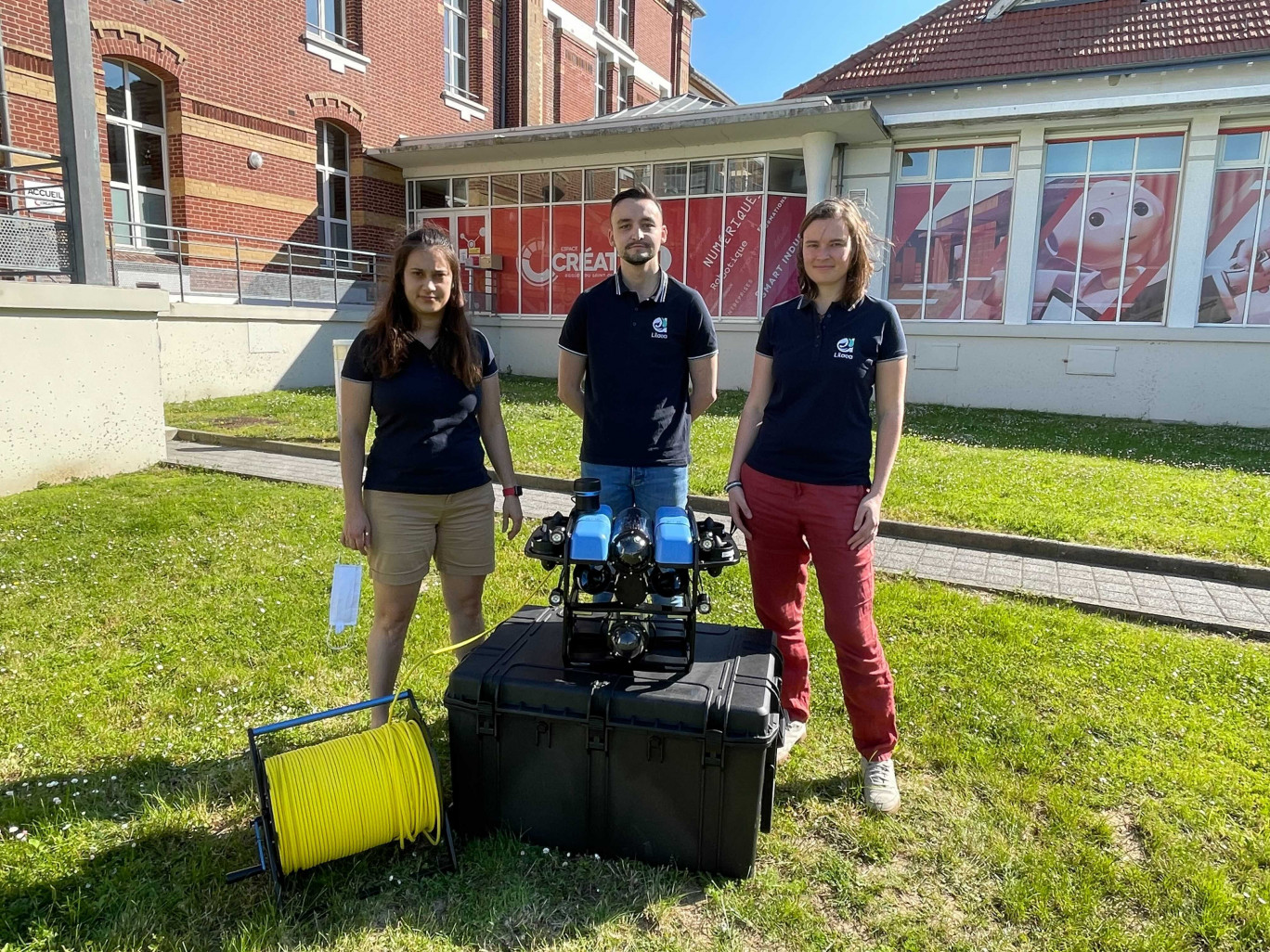 Anne Gaspar, Élodie Géba co-fondatrices de Lilaea et Maxime Gomes, stagiaire de l'entreprise (© Lilaea)