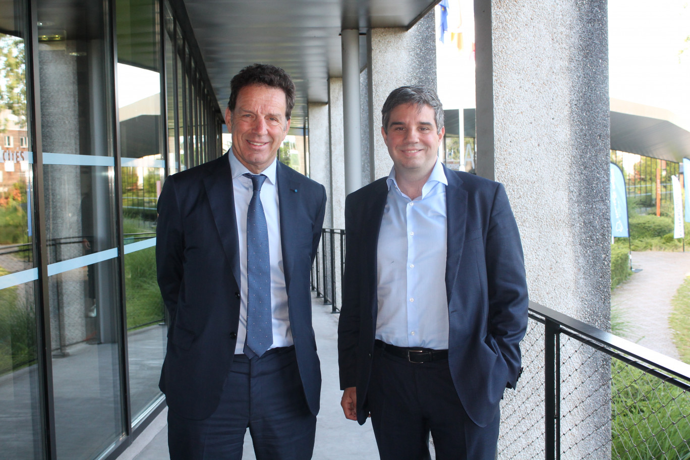 Geoffroy Roux de Bézieux, président du Medef, et Yann Orpin, président du Medef Lille Métropole.