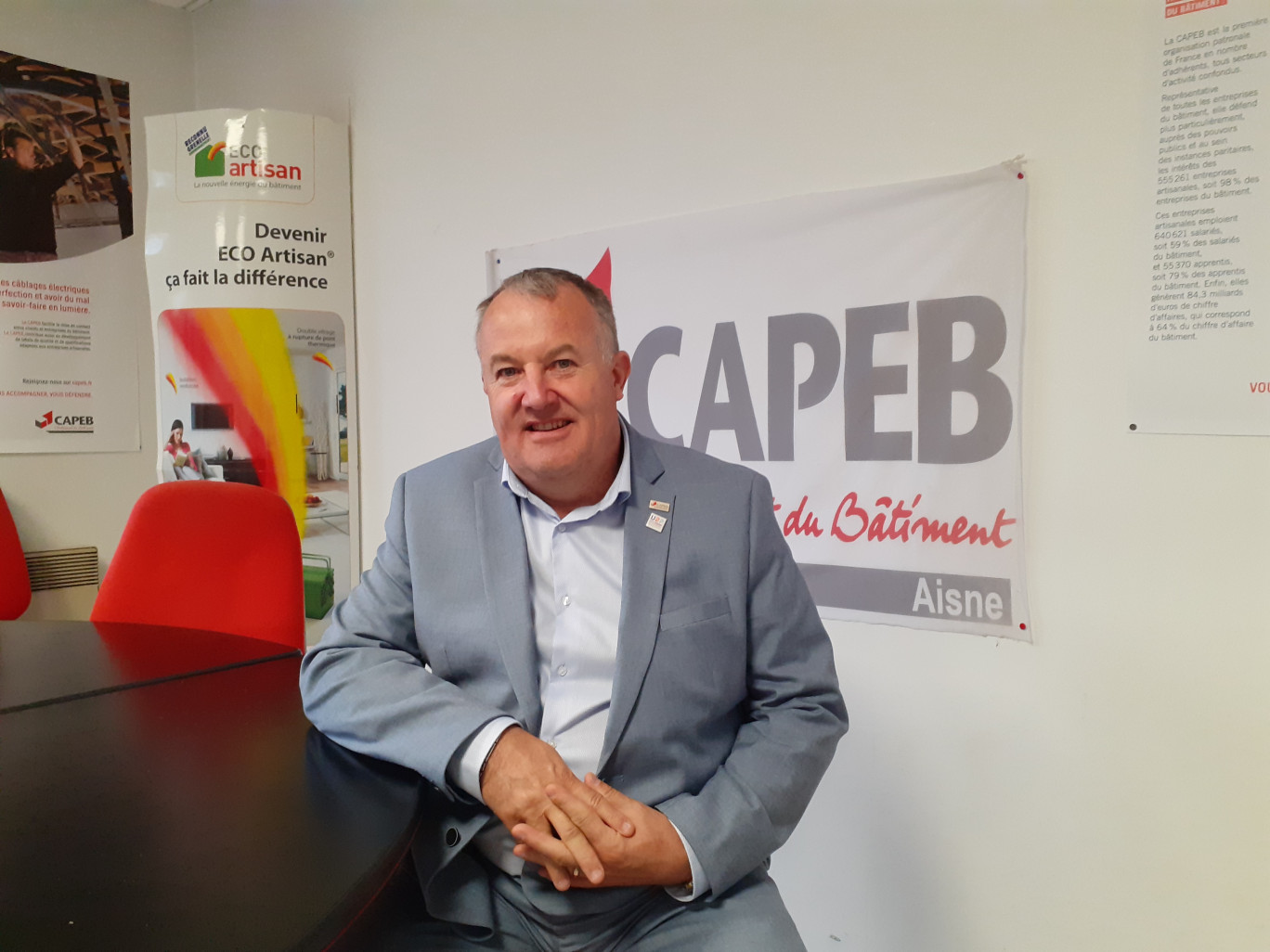 José Faucheux, président de la Capeb Aisne alerte sur « le risque bien réel » d’arrêt des chantiers. 