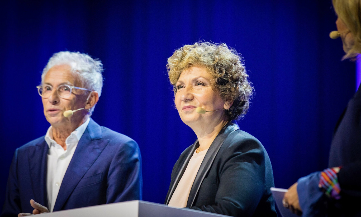 Fabrice Bouvier et Hélène Madar Broutard lors de la dernière convention de la Banque Populaire du Nord. ©BPN