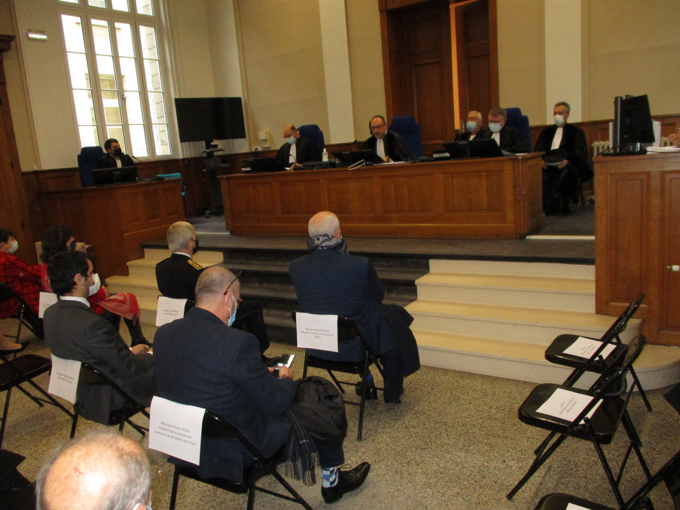 Sous la présidence d'Arnaud Dameron, la rentrée du tribunal s'est déroulée dans la salle d'audience dans un format contraint par la crise sanitaire.  