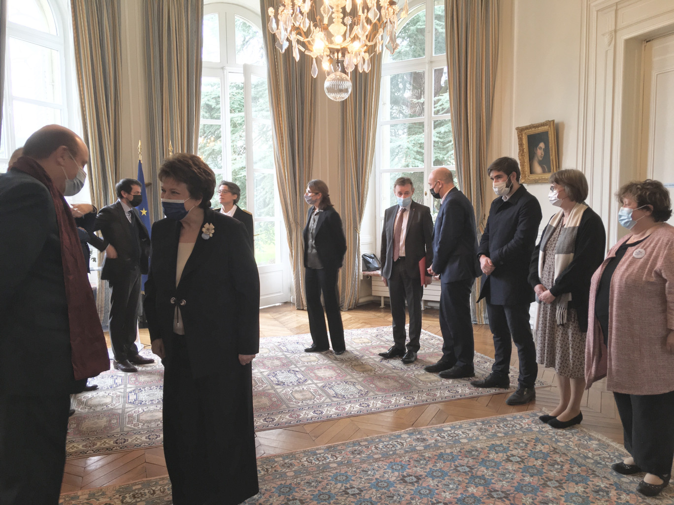 Roselyne Bachelot a été accueillie par les élus locaux. (c)Aletheia Press / DLP