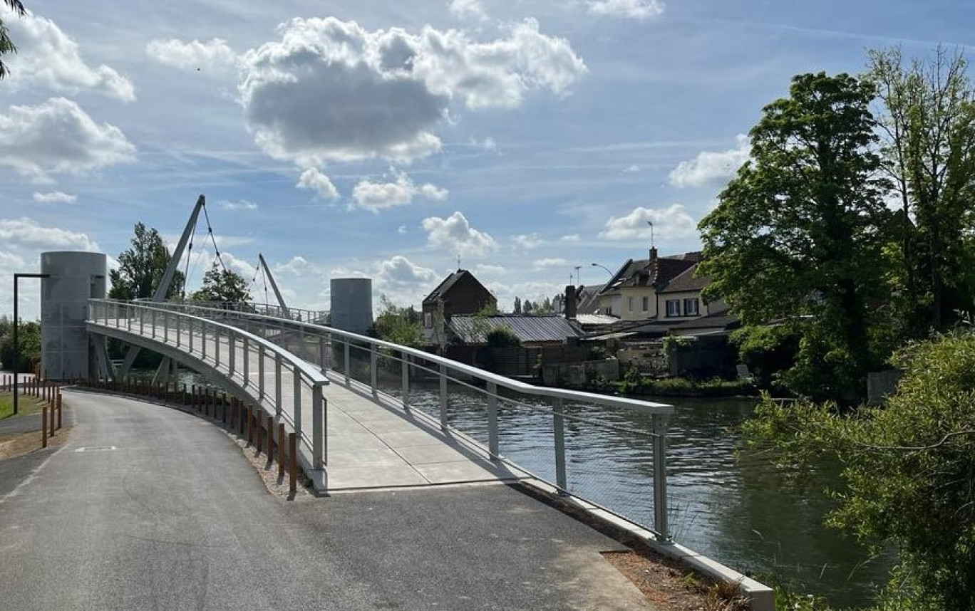 Inauguration de la passerelle l'Hortillonne à Amiens