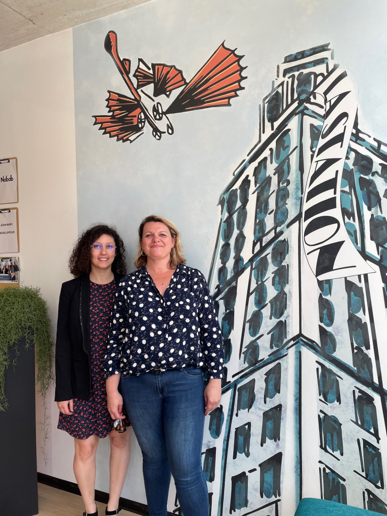 Yasmine Dick, responsable de La Station et Delphine Lemaire, responsable du Pôle pépinières de la CCI Amiens-Picardie.