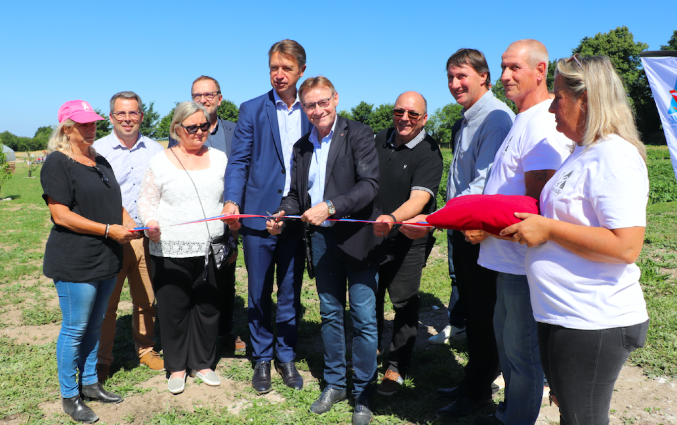 Le chantier de maraîchage se trouve sur les hauteurs d’Abbeville.