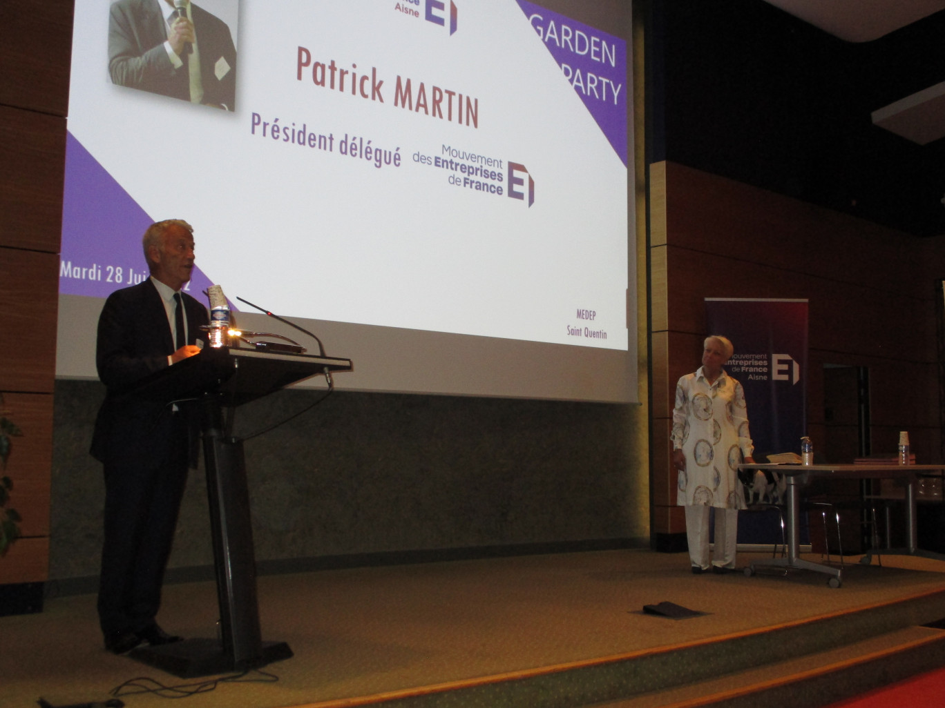 Patrick Martin, délégué national mais aussi adhérent du Medef Aisne, est intervenu en première partie de soirée.