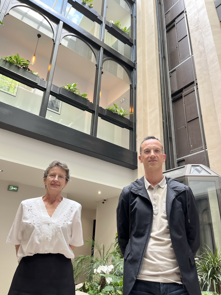 Sylvette Tirard, Directrice générale de l’hôtel et Jérémy Damblemont, Directeur général du restaurant. 