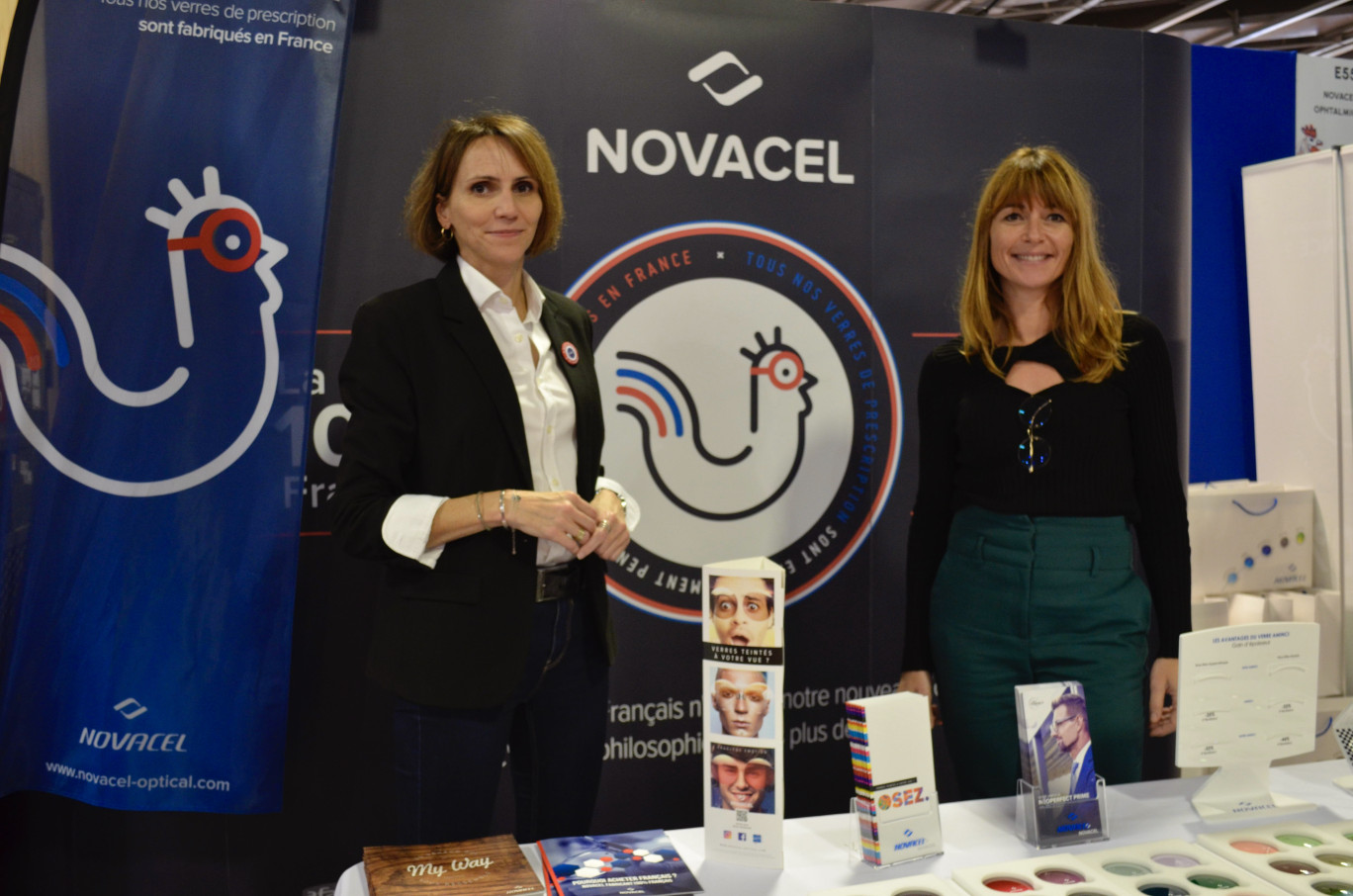Le stand du groupe Novacel, qui a exposé ses produits au salon Made in France à Paris, du 10 au 13 novembre. ©Aletheia Press/ C. De Martino