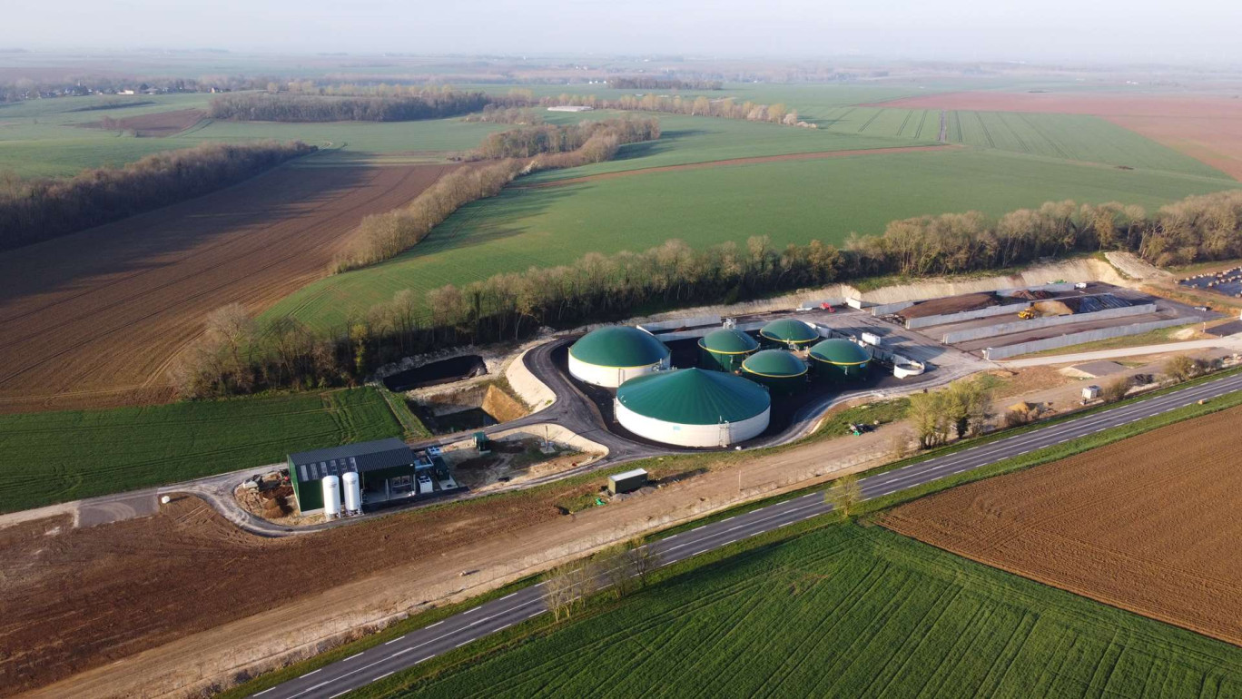 La SEM Énergies Hauts-de-France est co-investiseur de l’unité de méthanisation Sanaméthan à Vraignes-en-Vermandois dans la Somme. ©Sas Sanaméthan