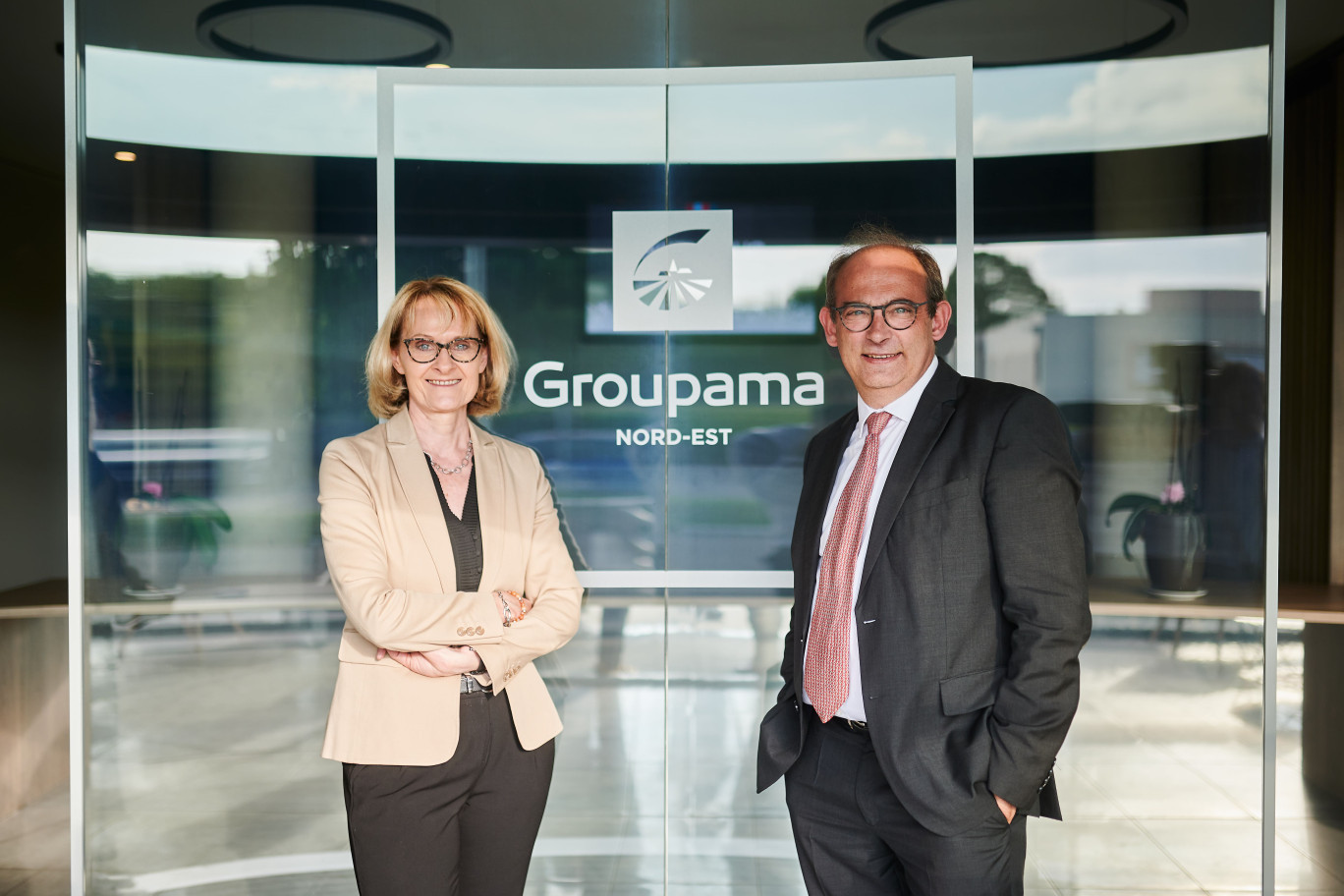 Patricia Lavocat Gonzales, Directrice générale et Laurent Poupart, président de Groupama Nord-Est.