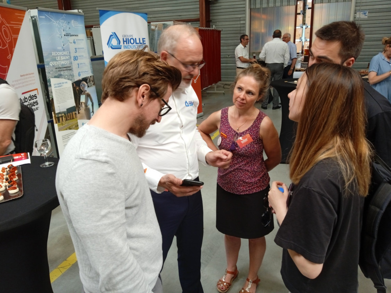 Le Club, c’est aussi la mise en réseau, quatre dirigeants de start-up hébergées à l’espace Créatis ont pu présenter leur activité.