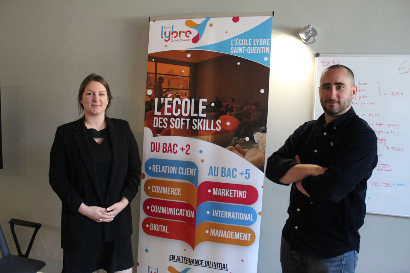 Hélène Bolliot et Hugues Loisel sont les co-directeurs de l’école Lybre de Saint-Quentin.