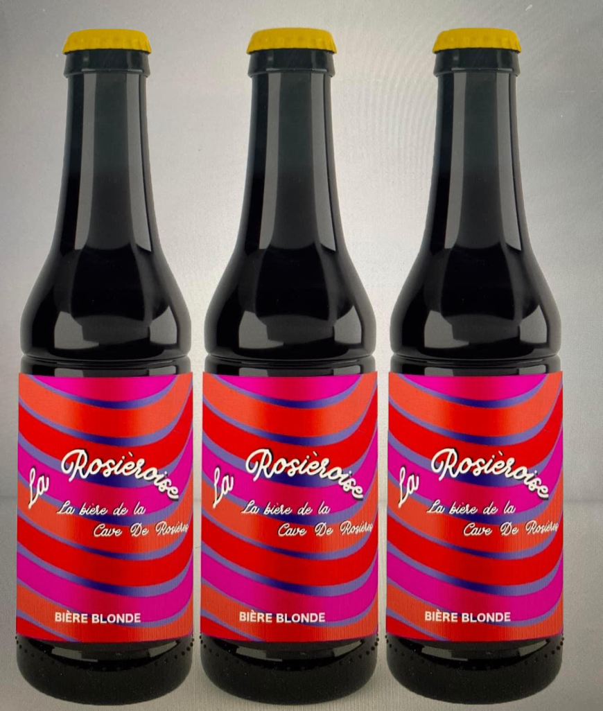 Patrice et Clément Fongueuse, les cogérants de la cave de Rosières ont produit et mis en vente leur toute première bière : la Rosièroise. (©La cave de Rosières