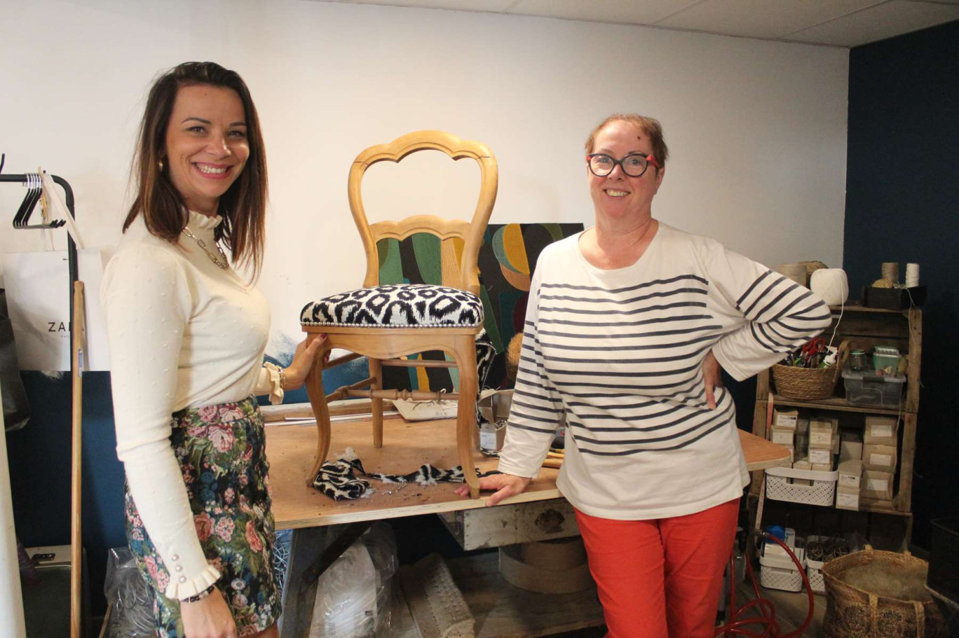 Clémentine Frigout et Nathalie Marenghin travaillent toutes les deux à l'Atelier de Clémentine.