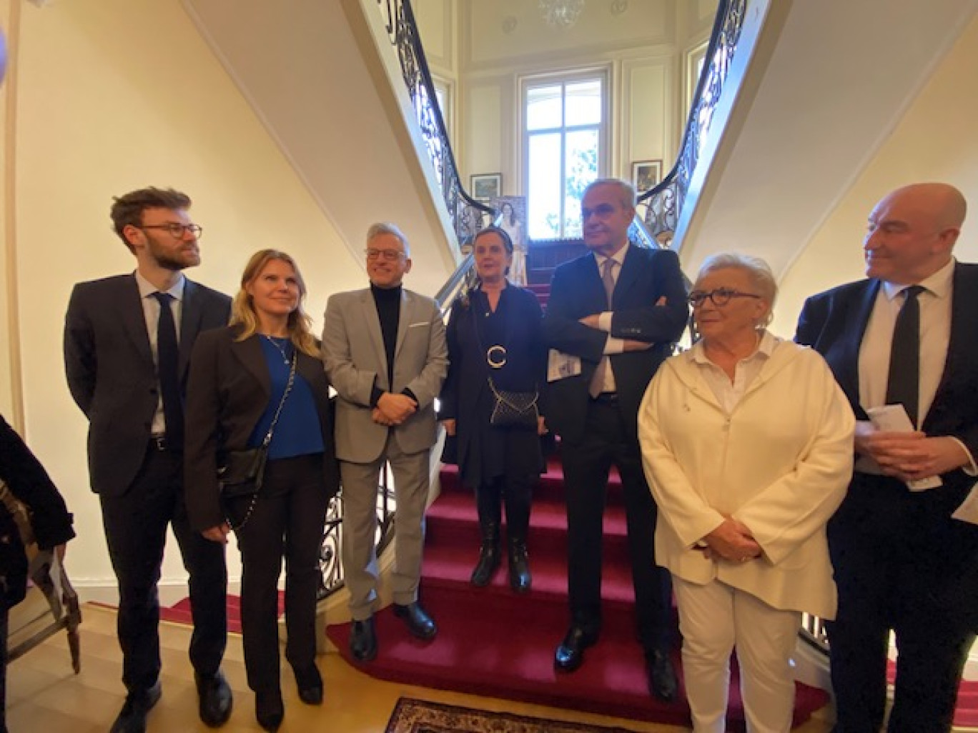 Jean-Claude Ester, Christine Royer, Rollon Mouchel-Blaisot, Michèle Delage, maire adjoint d’Abbeville en charge de la santé, des seniors, de l’autonomie et de l’égalité femmes-hommes et Stéphane Haussoulier, président du conseil départemental de la Somme.