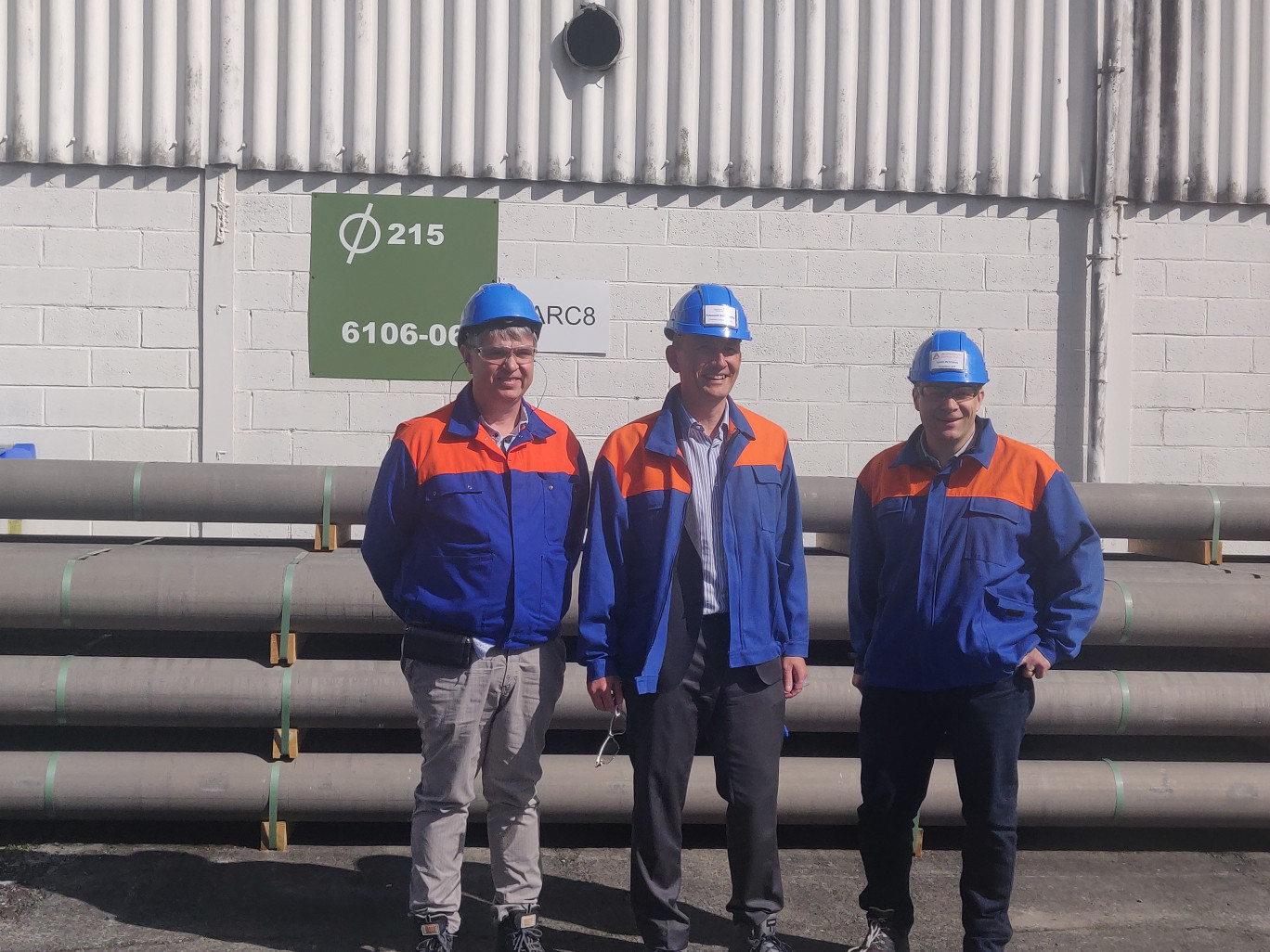 David Petitjean, directeur de la future fonderie, Edouard Guinotte, président d’ASG et Jean-Serge Parruitte, directeur de l’usine d’extrusion. (c)Aletheia Press/DLP