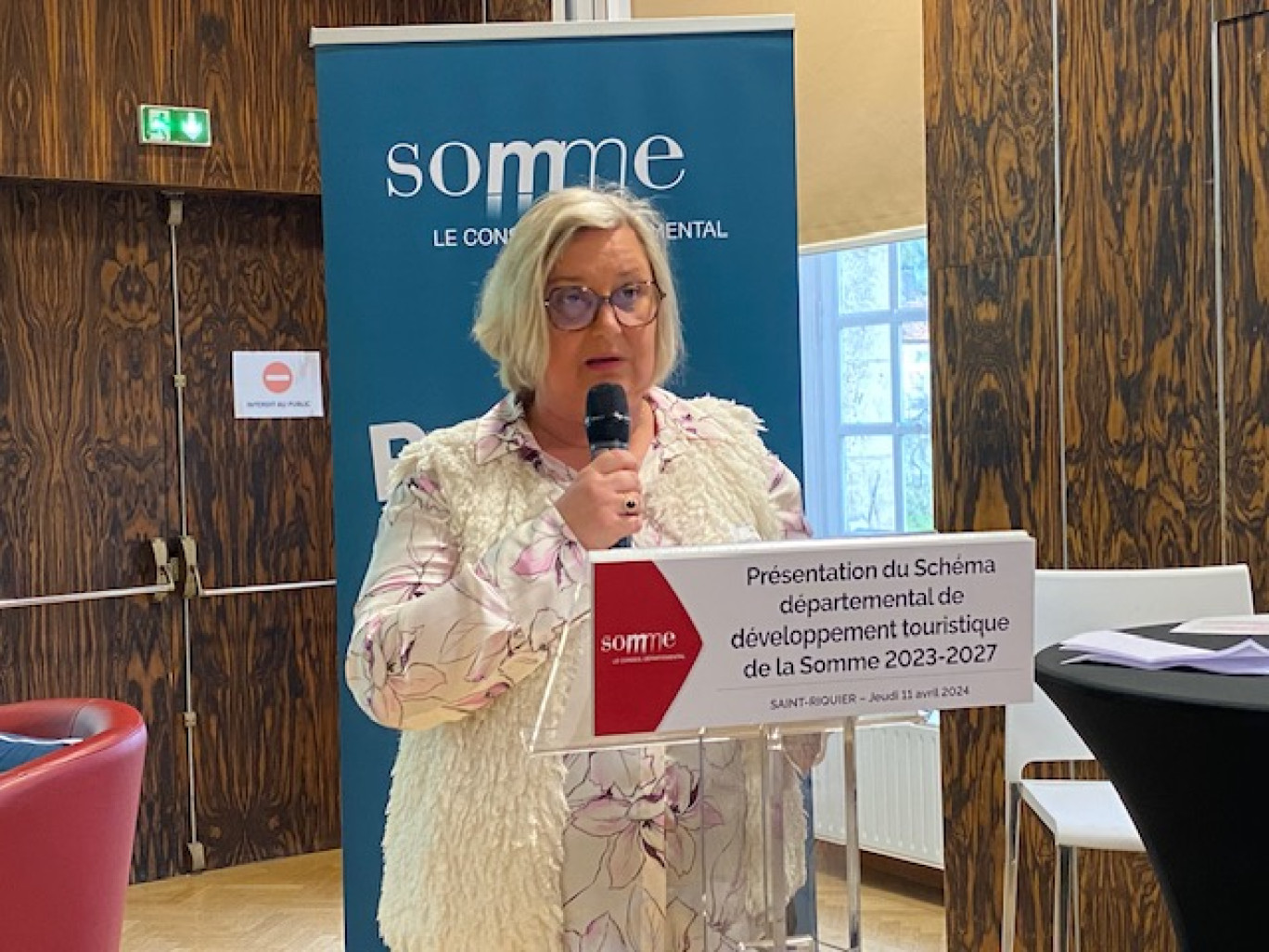 Sabrina Holleville-Milhat, vice-présidente du Conseil départemental et présidente de Somme Tourisme.