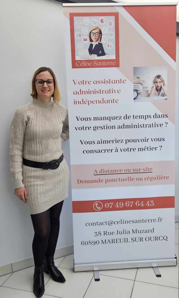 Céline Santerre est assistante administrative indépendante à temps plein depuis janvier 2024.