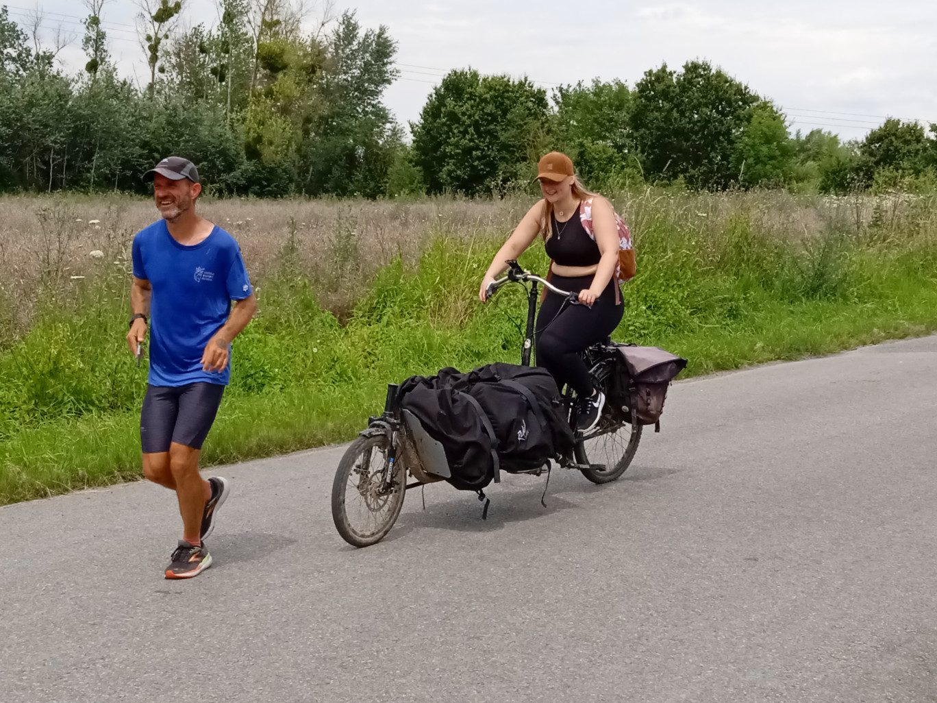 Arrivée de Benjamin Cattiau à la station d’épuration de Tergnier, la 30e étape, il lui en restait 18 !