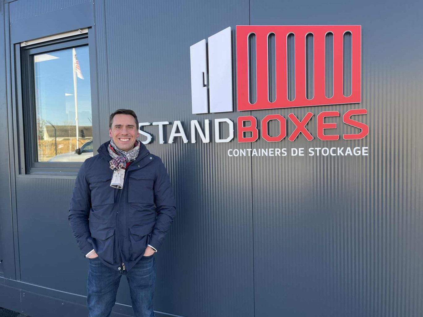 Grégoire Besnier au nouveau siège de Stand Boxes à Morcourt.