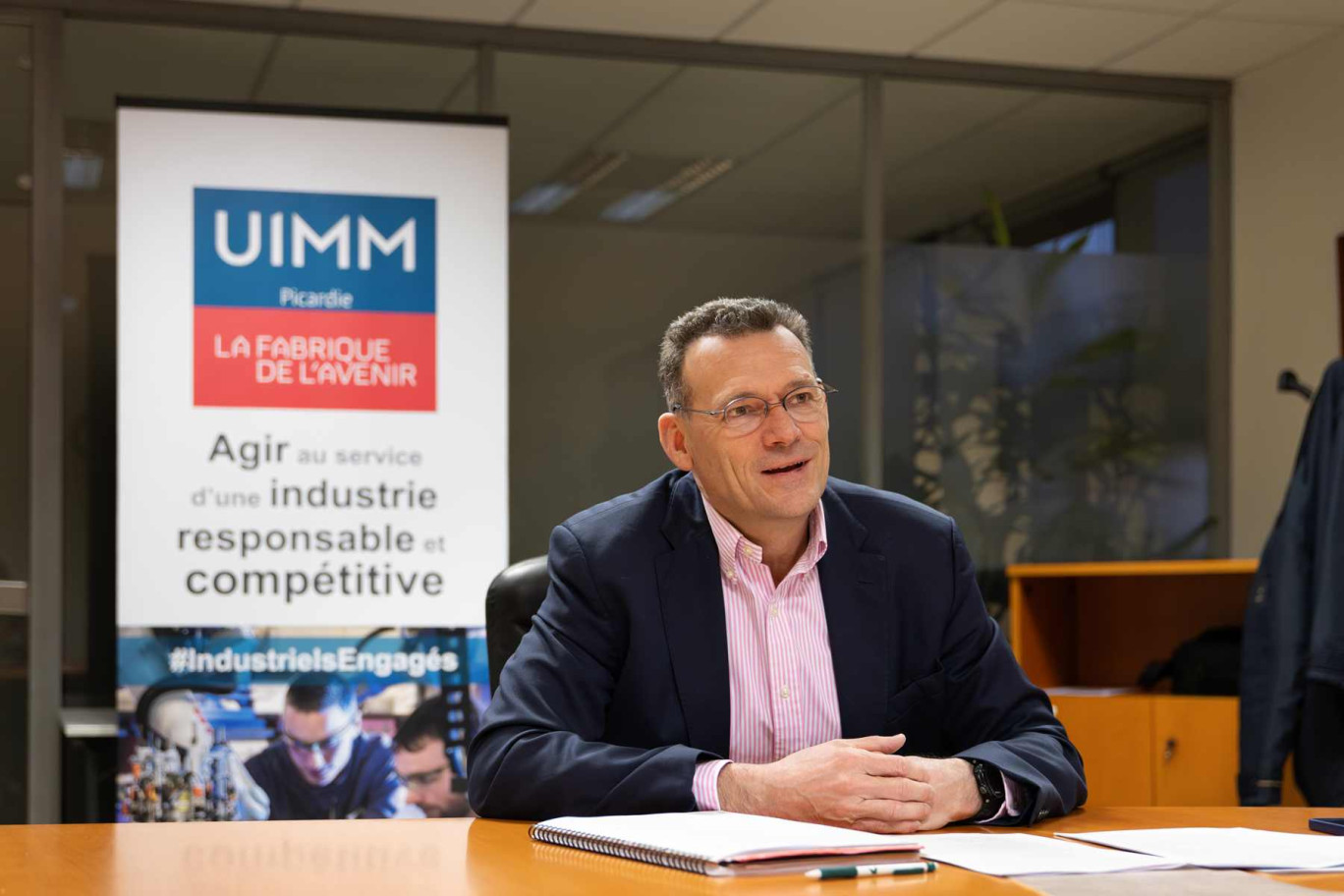 Thierry Baschet préside l'UIMM de Picardie. (c) Marie-Line Waroude