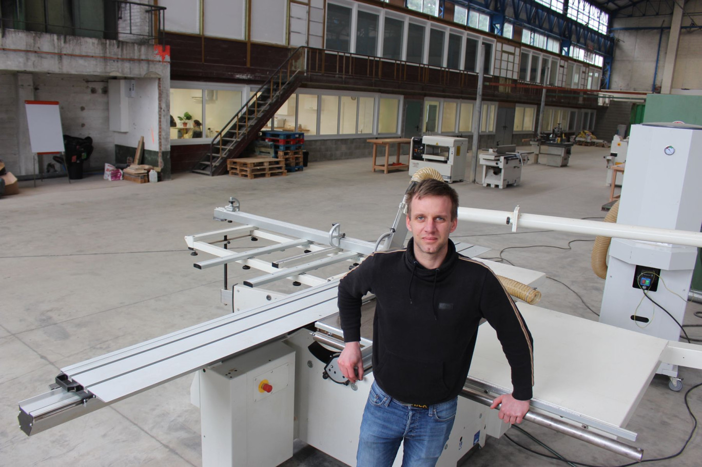 Florian Lefèvre, président de la société coopérative, a créé et ouvert l'atelier partagé et les espaces de bureaux à louer.