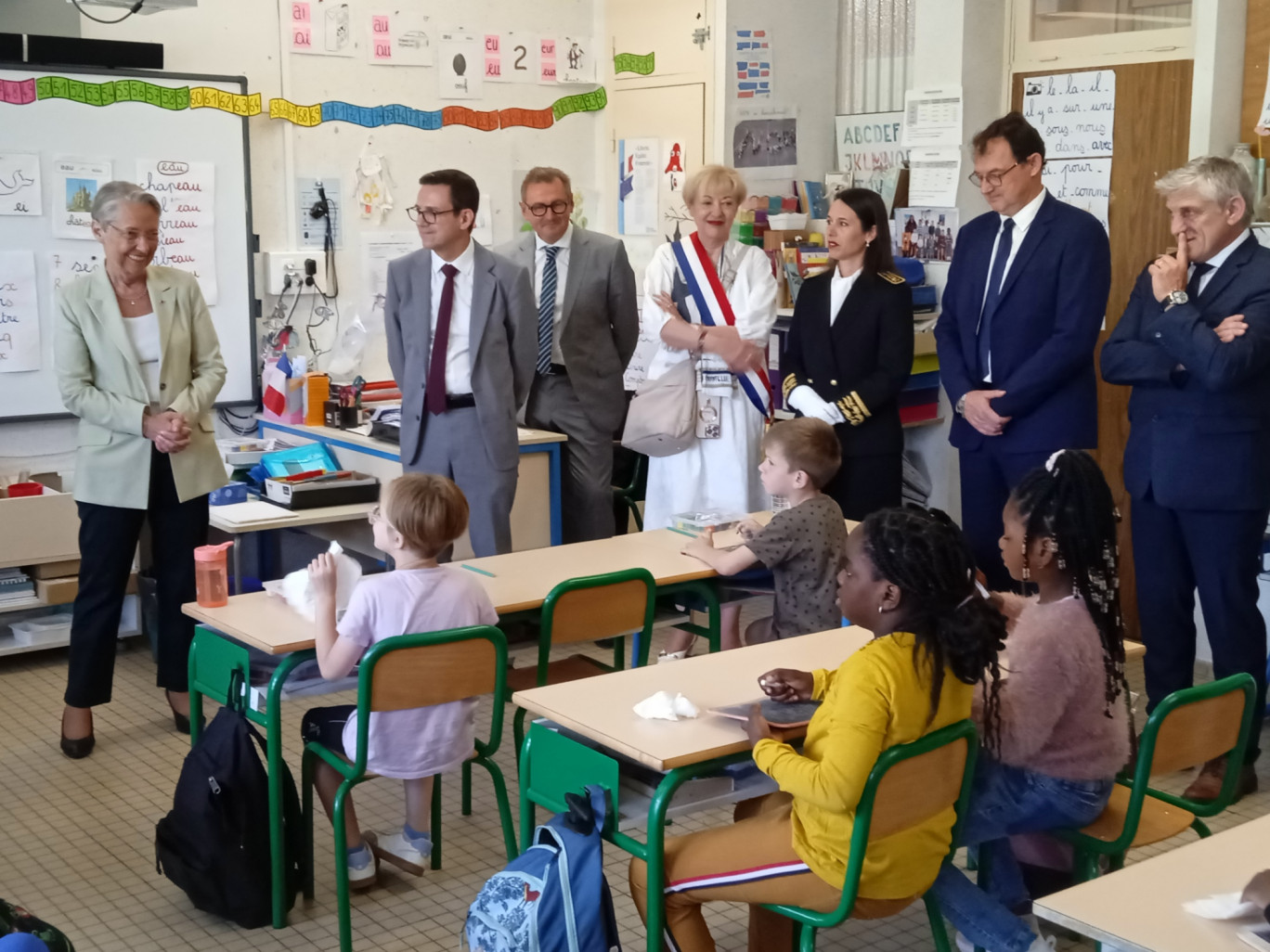Leçon de calcul mental dans une classe de CP dédoublée.