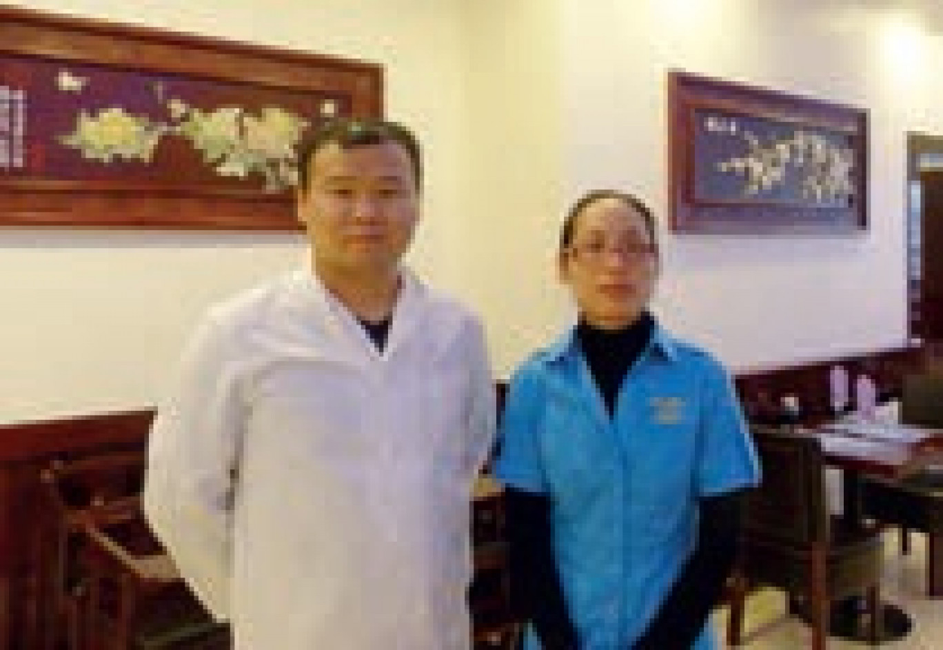 Jessica et son époux Chen, lui-même cuisinier au Lotus Bleu.
