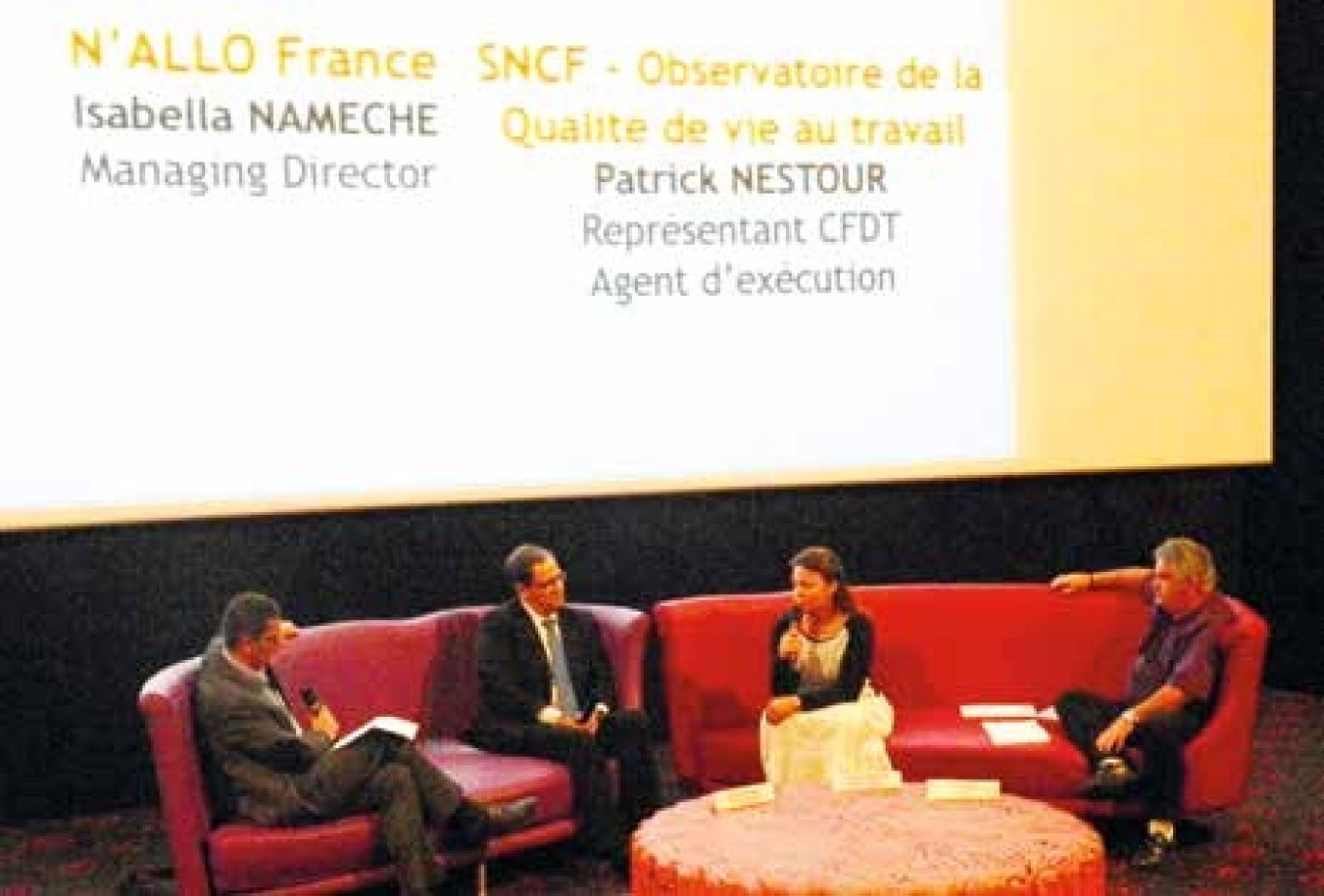 Éric Fauconnet, Isabella Namèche et Patrick Nestour sont venus partager leur expérience lors d’une première table ronde.