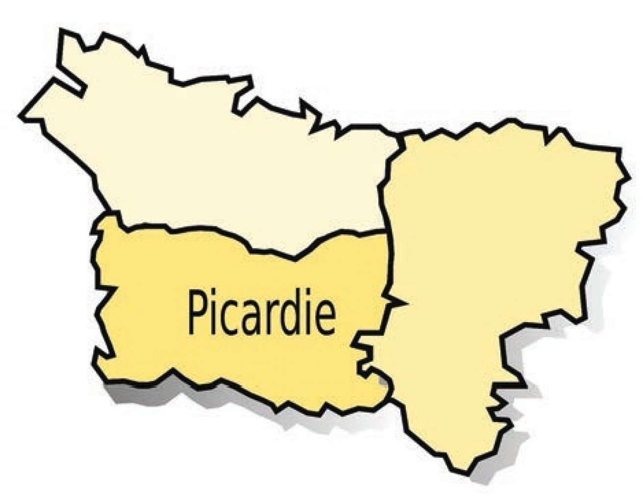 La nouvelle carte des régions fait fusionner la Picardie et le Nord-Pas-de- Calais.