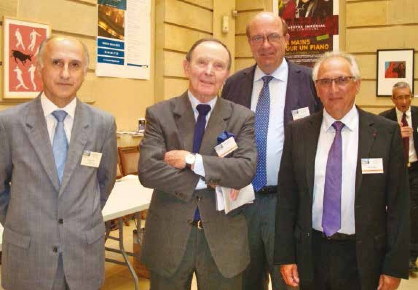 Patrick Rossi, Jean Roig, Yves Dauguet vice-président du tribunal de Compiègne et Richard Cassel, son président.