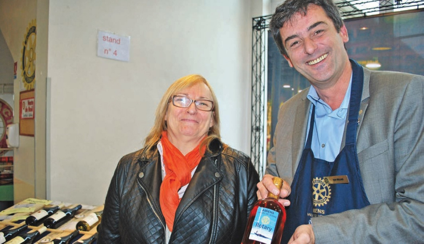 Nathalie Labat et Ivan Bellais, présidents de deux clubs Rotary d’Amiens.