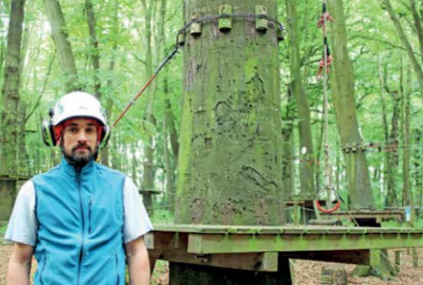 Charles Hetroy se déplace dans toute la Picardie. Ici au parc Salomon à SaintValery. D