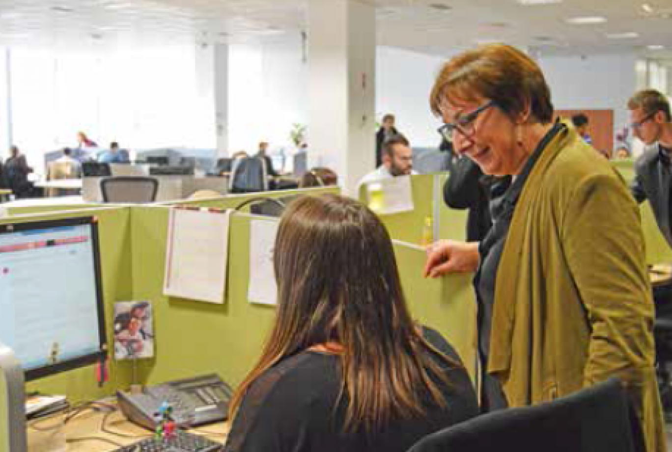 Martine Pinville, secrétaire d'État chargée du commerce, de l'artisanat, de la consommation et de l'économie sociale et solidaire, a visité l'entreprise dans le cadre du Mois de l'ESS.
