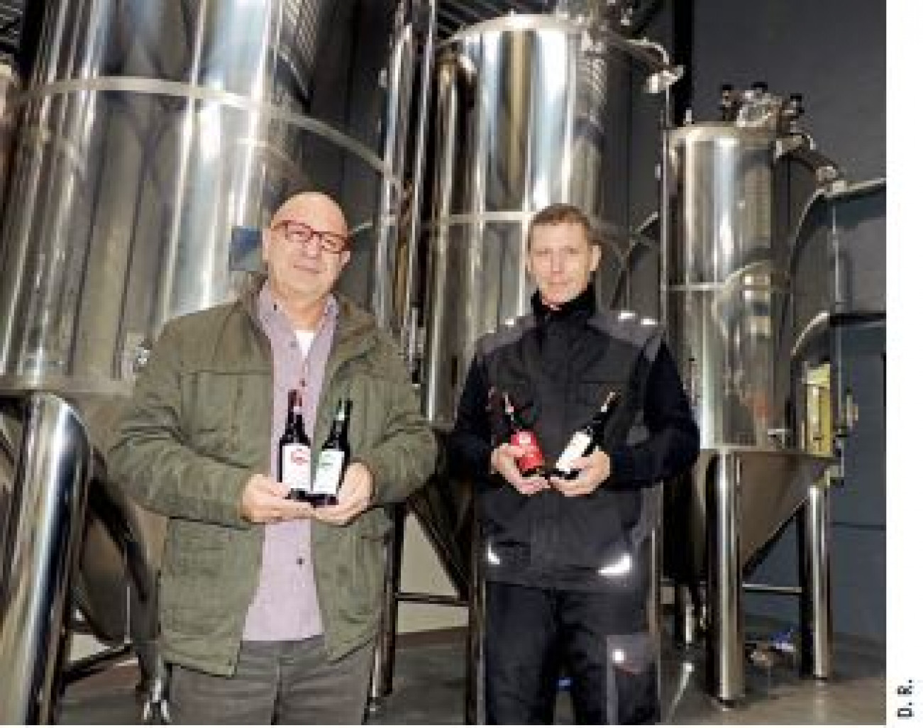 Jacques Sicsic et son maître brasseur Xavier Barbieux présentent leur toute première gamme de bières Gustave.
