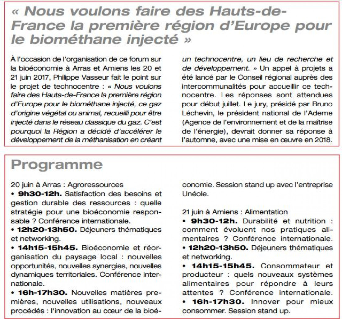 Bioéconomie : un moteur pour notre région