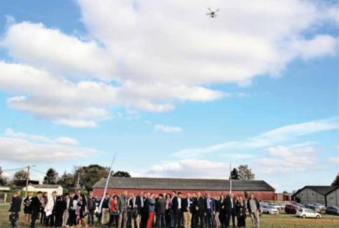 Un drone filmant les parties de parcelles à traiter a été présenté.