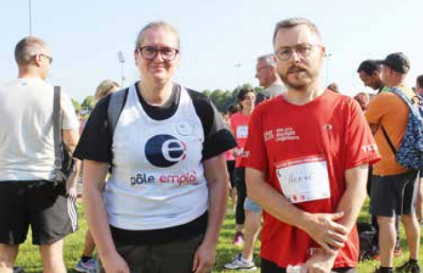 Stéphanie Peulevey, de Pôle emploi, et Hervé Poilly, de VKR.