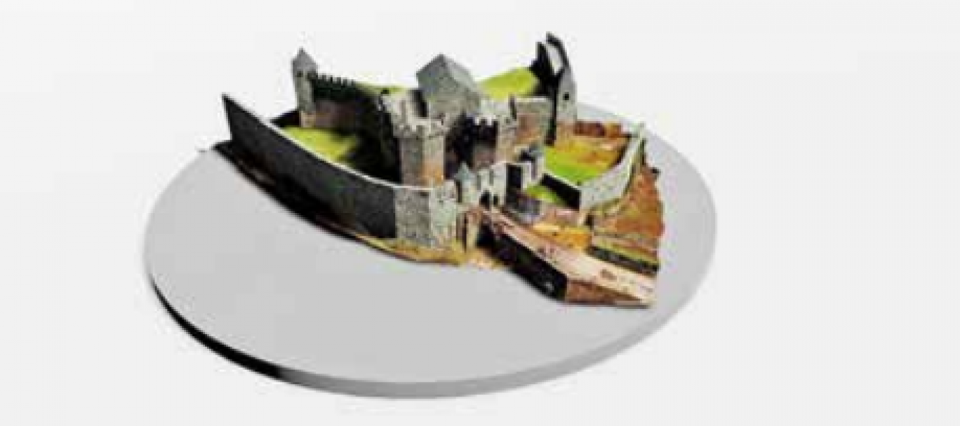 Modélisation de la porte du château de Château Thierry à partie d’un scan 3D.