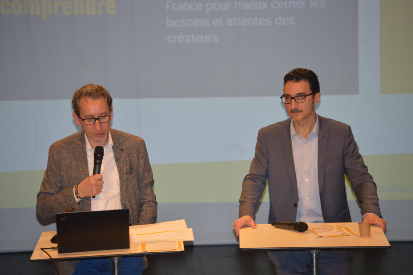 Hervé Ducrocq, responsable création/entreprise de BPIfrance et Jallil Yaker, responsable régional.