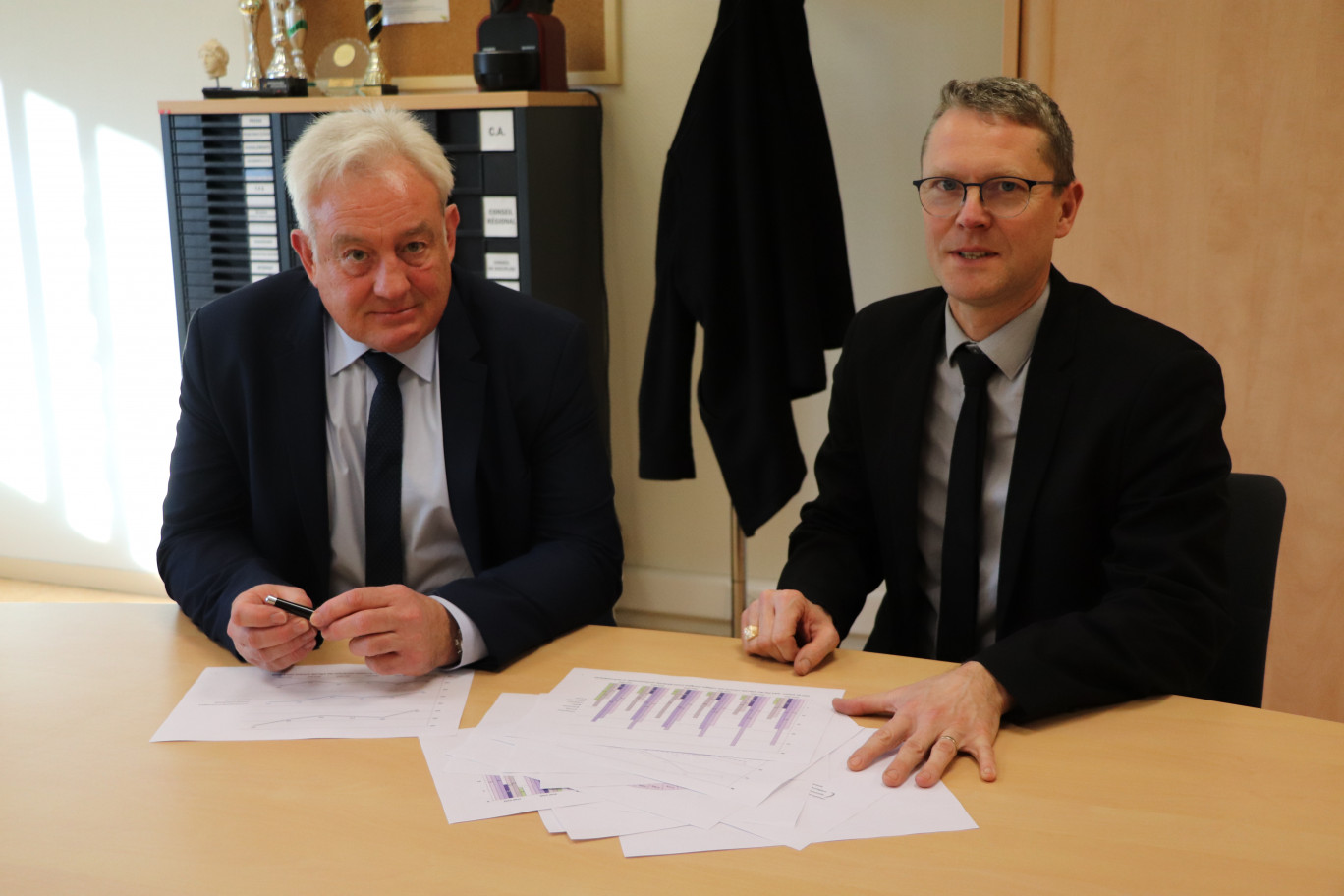 Renard Larger, le proviseur et Fabrice Jore, le directeur délégué aux formations.