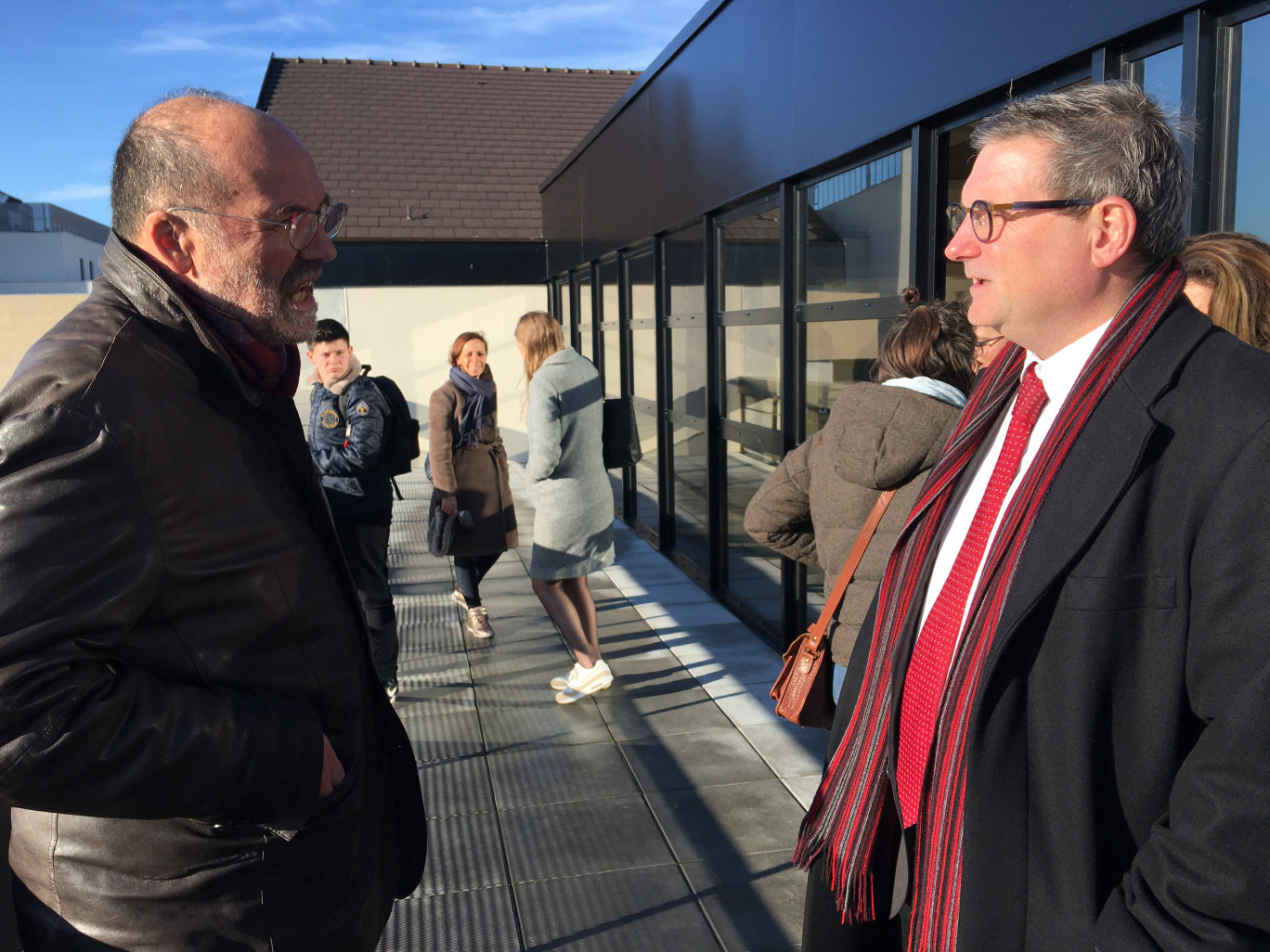 (à g.) Jean-Marie Carré, président du GrandSoissons, affiche sa satisfaction.