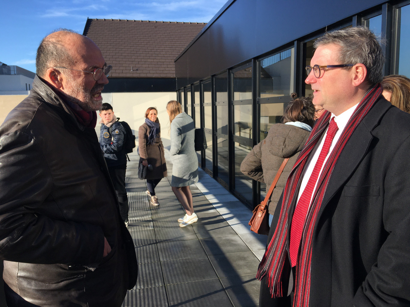 (à g.) Jean-Marie Carré, président du GrandSoissons, affiche sa satisfaction. 